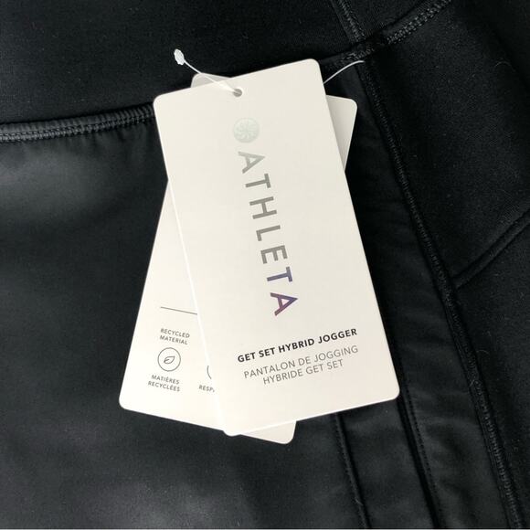 NWT Athleta Get Set Black Loose Fit Jogger Pull On Pants M - Picture 4 of 7